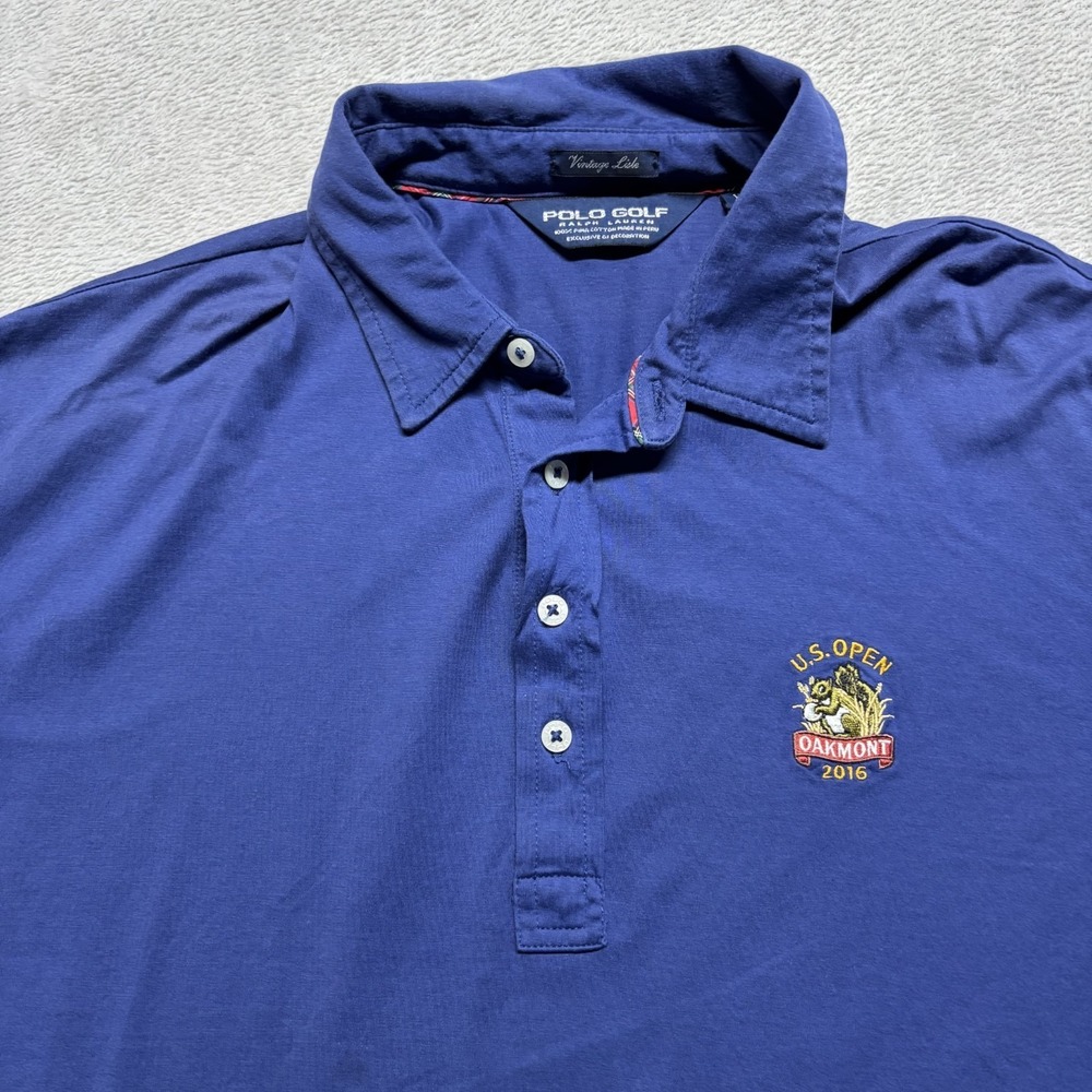 Polo Golf Vintage Lisle Mens XL US Open Oakmont 2016 Golf Shirt Ralph Lauren